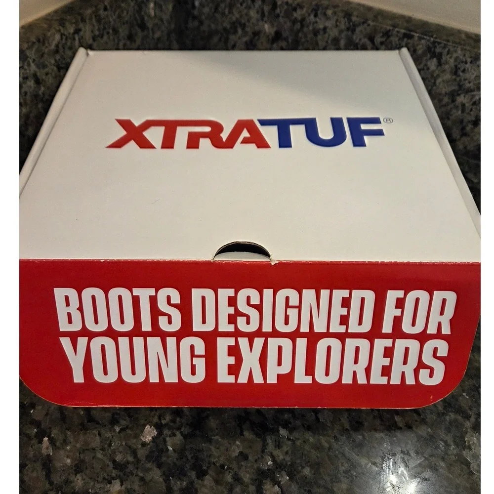 XTRATUF Kids Ankle Deck Boot Brown Waterproof Rubber Slip On XKAB900 US 2M EU 33